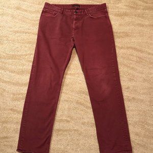 Theory Red Chino Pants